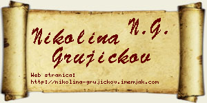 Nikolina Grujičkov vizit kartica